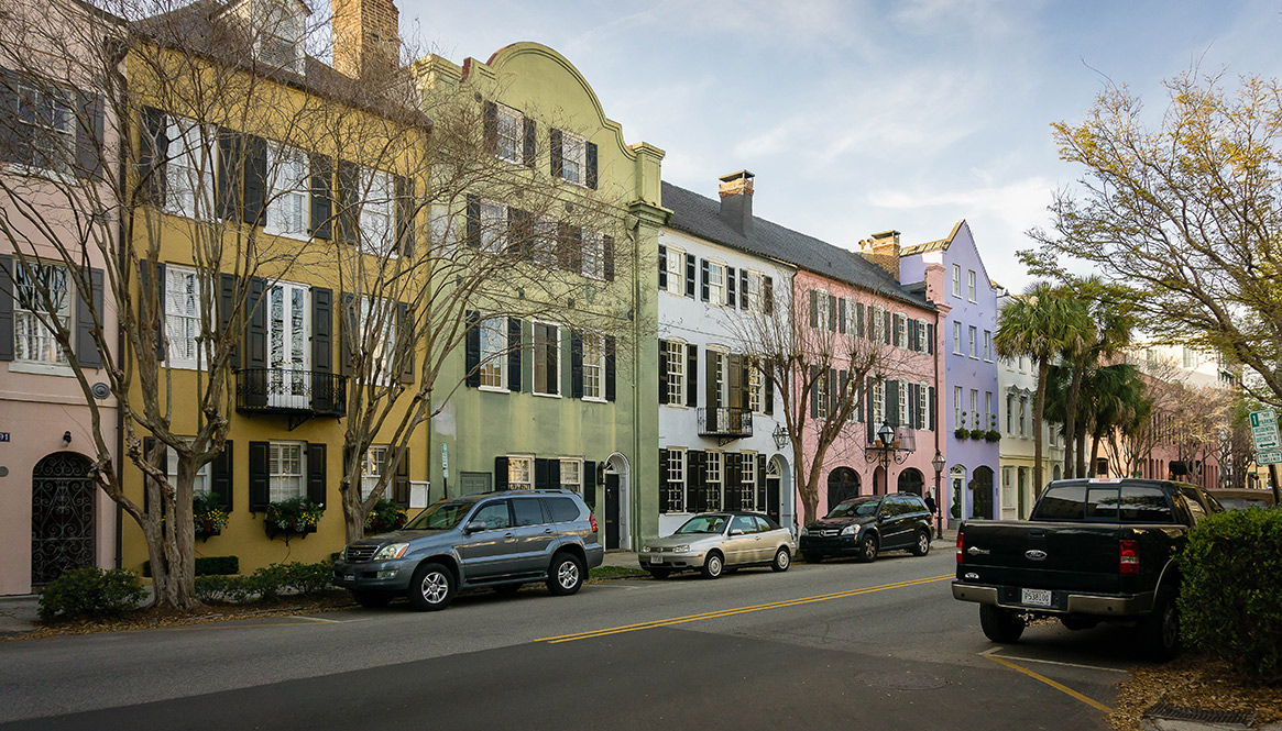 Rainbow Row, Charleston 