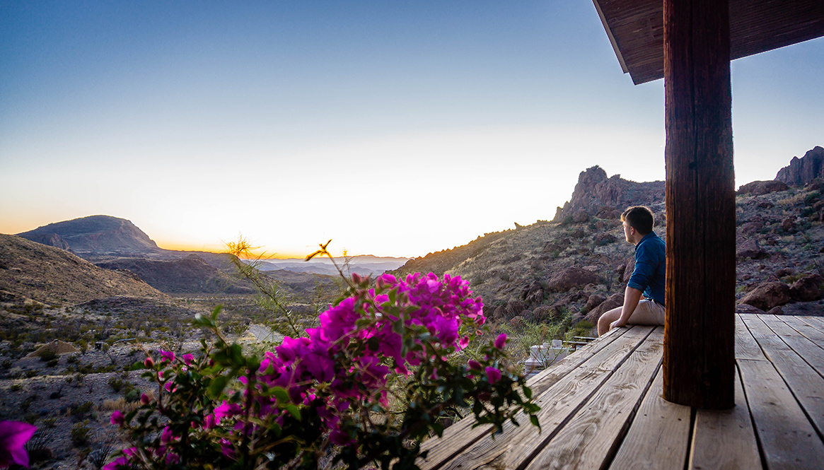 Sun set Big Bend National Park.