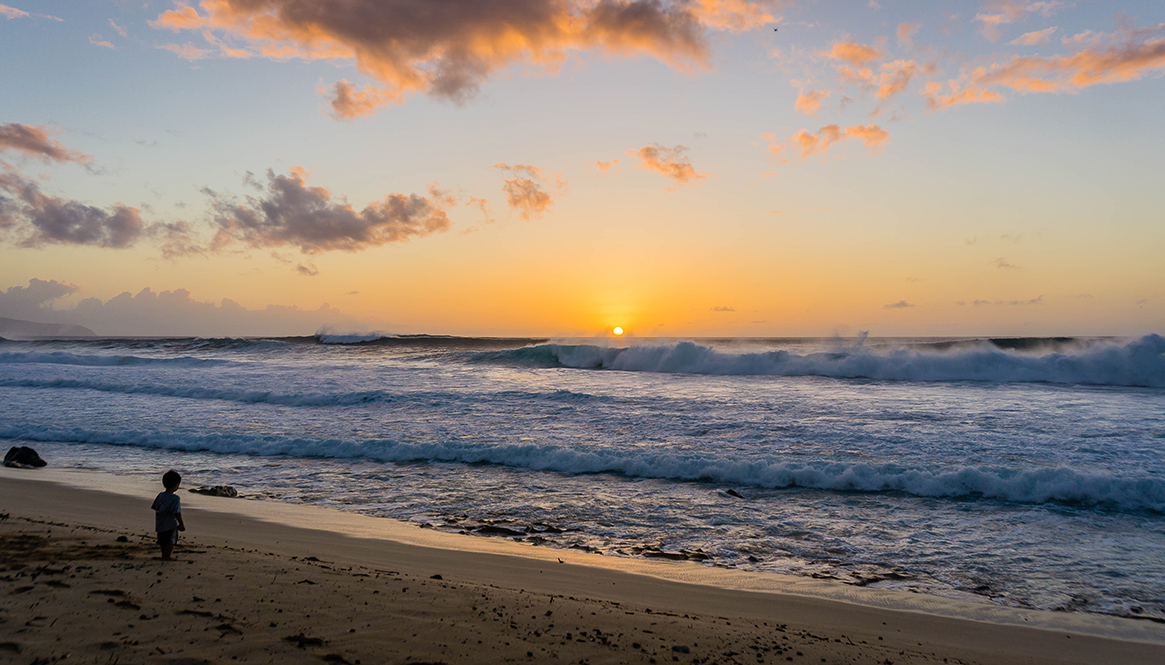 Sunset, Banzai Pipeline, Hawaii