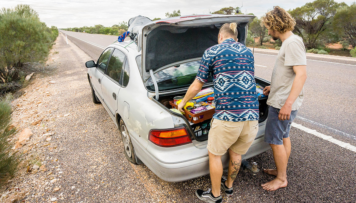 Flat tire, Australia