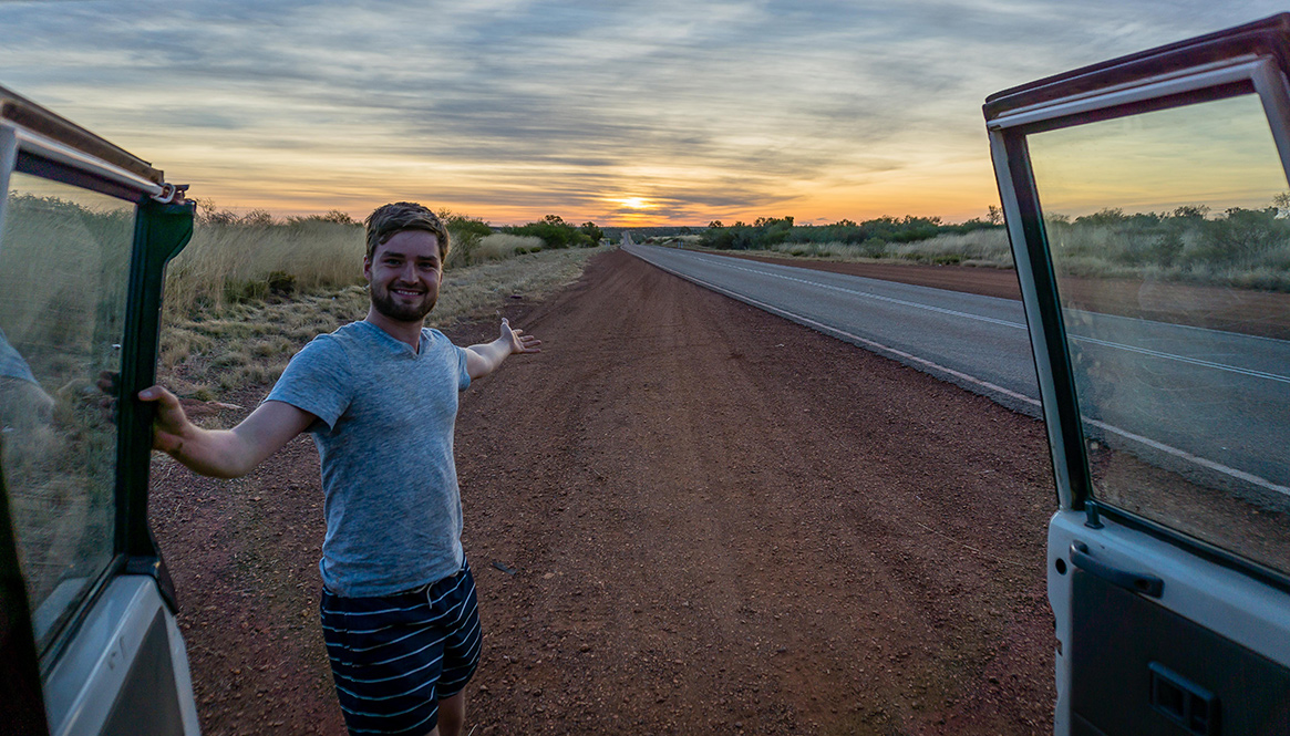 sunset, outback